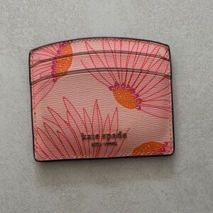Kate Spade Pink and Orange Floral Card Holder
